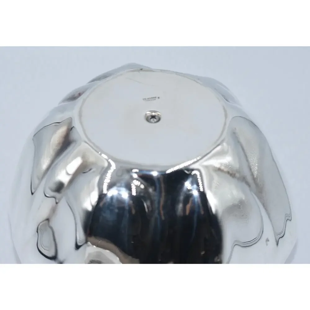 Vintage Silver Plated Pumpkin Ice Bucket by Teghini, Firenze, Italy c.1970